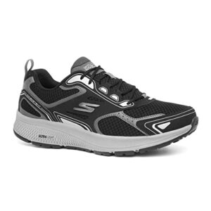 Skechers mens Gorun Consistent - Athletic Workout Running Walking Shoe With Air Cooled Foam Sneaker, Black/Grey, 12 X-Wide US