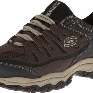 Skechers mens Afterburn M. Fit fashion sneakers, Brown/Taupe, 14 X-Wide US