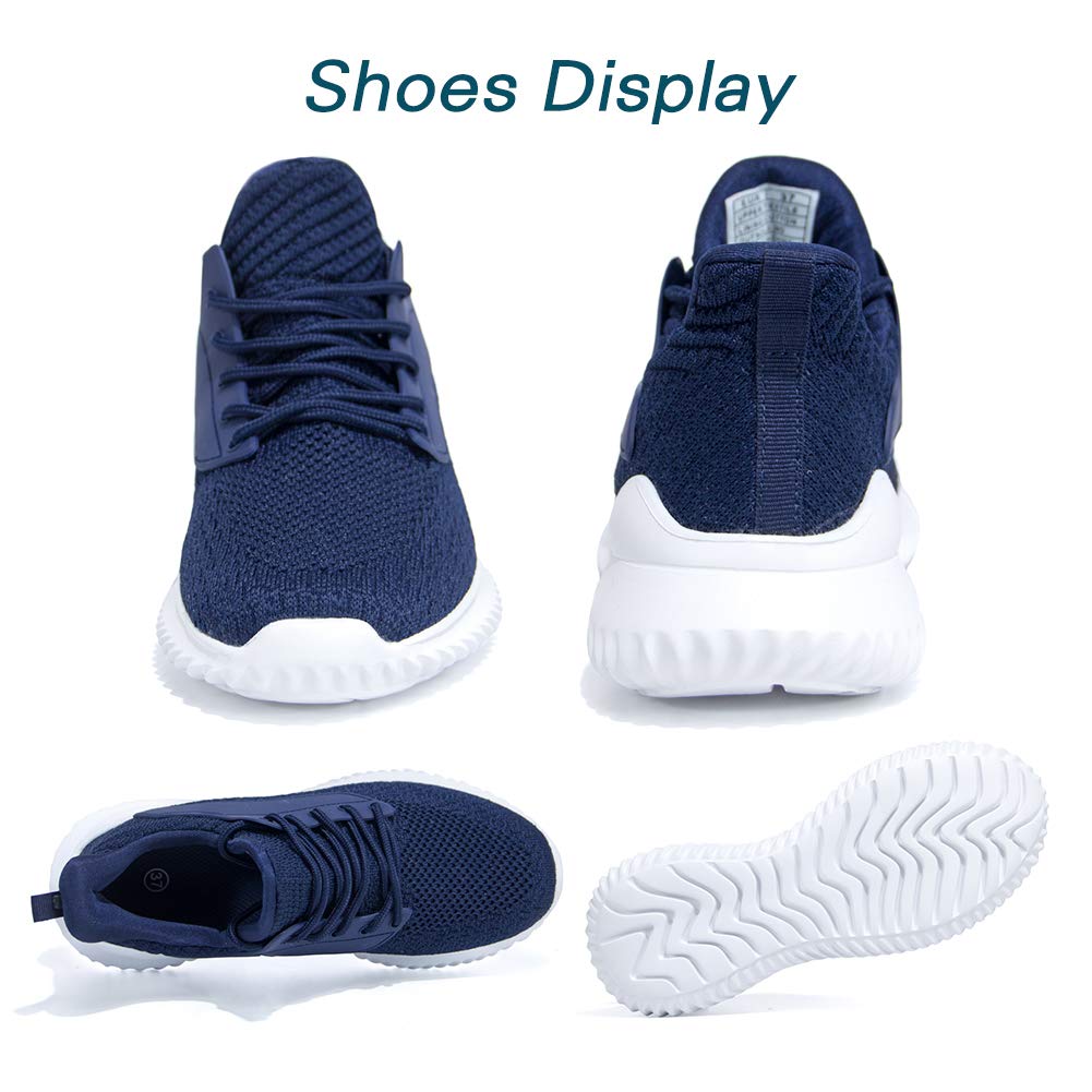 Akk Mens Walking Tennis Shoes - Comfy Running Shoes for Men Sneakers Workout Casual Athletic Indoor Outdoor Blue Size 14