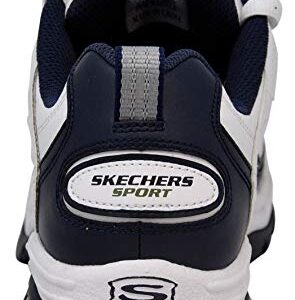 Skechers Men's Energy Afterburn Lace-Up Sneaker, White/Navy, 11