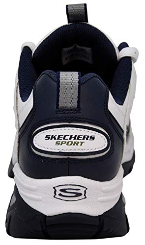 Skechers Men's Energy Afterburn Lace-Up Sneaker, White/Navy, 11