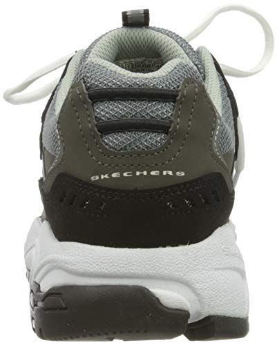 Skechers mens Stamina Nuovo fashion sneakers, Charcoal/Black, 10 Wide US