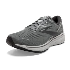 brooks men's ghost 14 neutral running shoe - grey/alloy/oyster - 10.5 medium