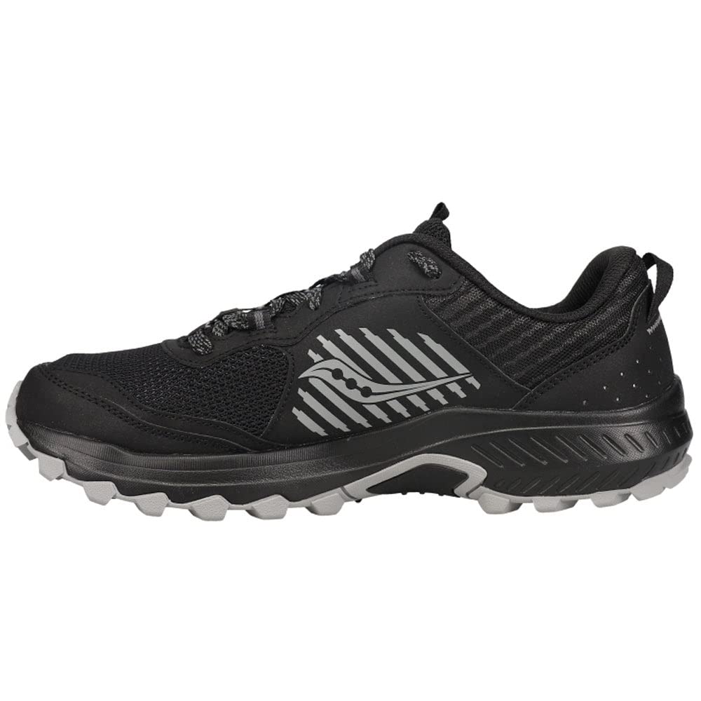 Saucony Men's Excursion TR15 Trail Running Shoe, BLACK/SHADOW, 8.5