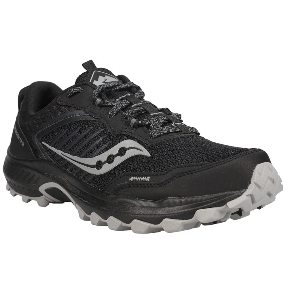 Saucony Men's Excursion TR15 Trail Running Shoe, BLACK/SHADOW, 8.5