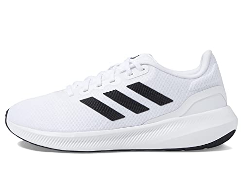 adidas Men's Run Falcon 3.0 Shoe, White/Black/White, 8