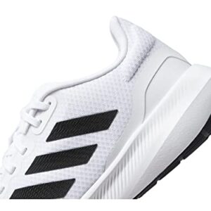 adidas Men's Run Falcon 3.0 Shoe, White/Black/White, 8