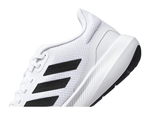 adidas Men's Run Falcon 3.0 Shoe, White/Black/White, 8