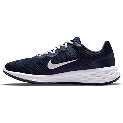 NIKE Men's Race Sneaker, Midnight Navy White Obsidian Ashen Slate, 9.5