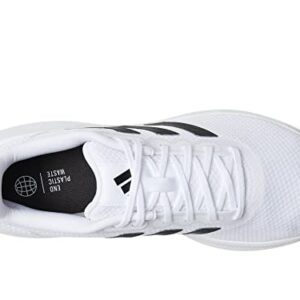 adidas Men's Run Falcon 3.0 Shoe, White/Black/White, 8