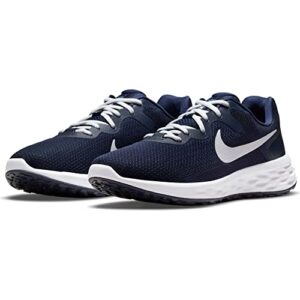 NIKE Men's Race Sneaker, Midnight Navy White Obsidian Ashen Slate, 9.5