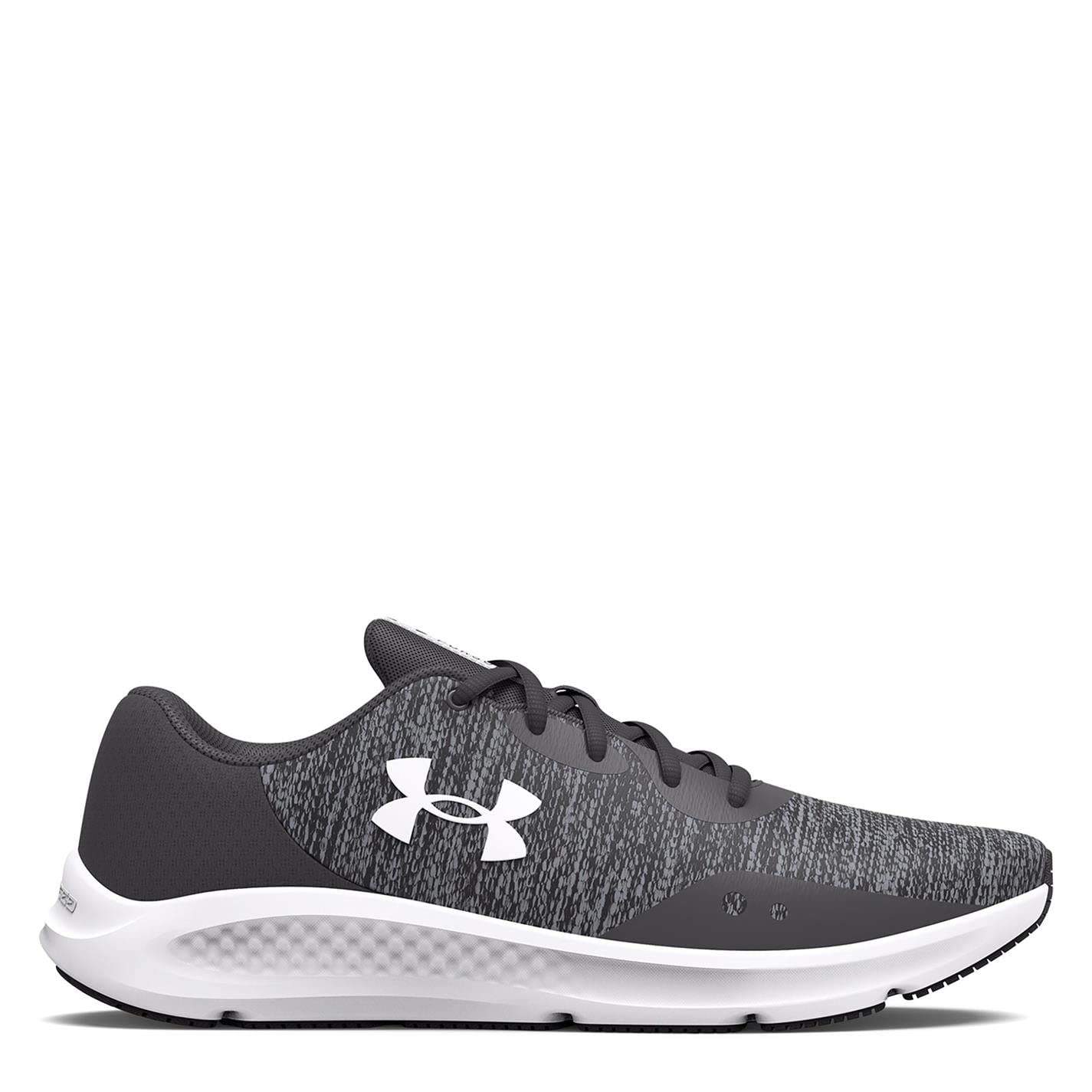 Under Armour Men's Charged Pursuit 3 Twist, Jet Gray/White, 9.5 US