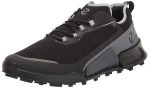 ecco men's biom 2.1 low textile trail running shoe, black/black/magnet, 8-8.5