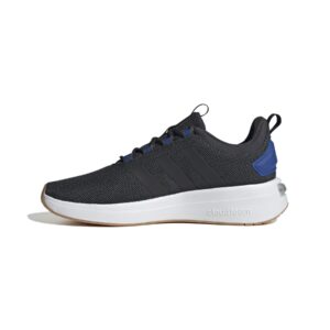 adidas men's racer tr23 sneaker, carbon/black/team royal blue, 8.5