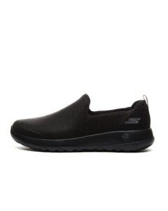 skechers mens go max-athletic air mesh slip on walking shoe, black, 10.5 us, 54600-bbk