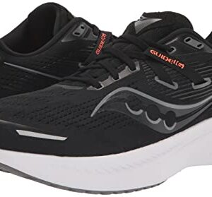 Saucony Men's Guide 16 Sneaker, Black/White, 11