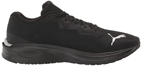 PUMA Men's Aviator Winter Running Shoe, Black Silver, 10