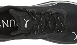 PUMA Men's Aviator Winter Running Shoe, Black Silver, 10