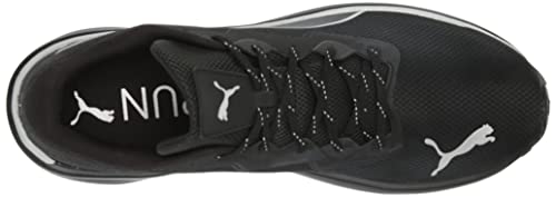 PUMA Men's Aviator Winter Running Shoe, Black Silver, 10