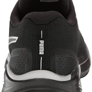 PUMA Men's Aviator Winter Running Shoe, Black Silver, 10