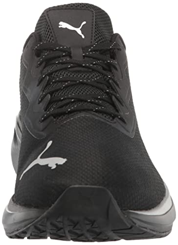 PUMA Men's Aviator Winter Running Shoe, Black Silver, 10