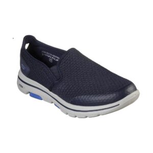 Skechers Men's GOwalk 5 - Elastic Stretch Athletic Slip-On Casual Loafer Walking Shoe Sneaker, Navy, 13