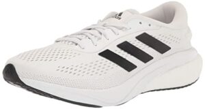 adidas men's supernova 2 running shoe, white/black/dash grey, 15