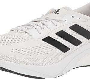 adidas Men's Supernova 2 Running Shoe, White/Black/Dash Grey, 15
