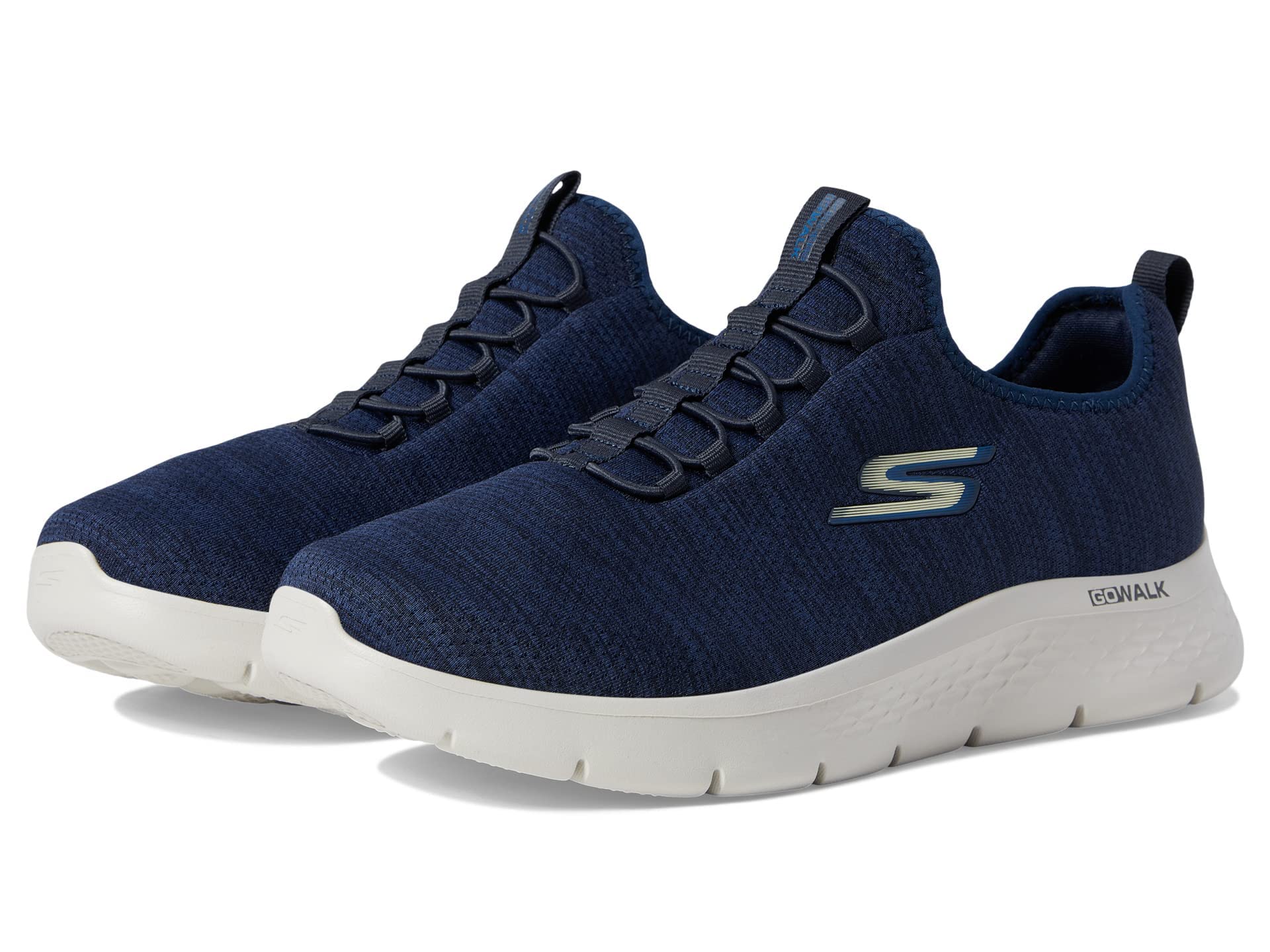 Skechers Men's GOwalk Flex-Athletic Slip-On Casual Walking Shoes with Air Cooled Foam Sneakers, Navy/Blue 2, 9