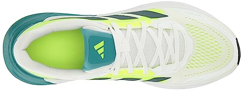 adidas Men's Questar 2 Sneaker, White/Arctic Night/Lucid Lemon, 10