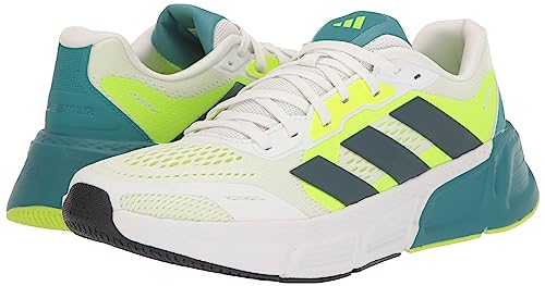 adidas Men's Questar 2 Sneaker, White/Arctic Night/Lucid Lemon, 10