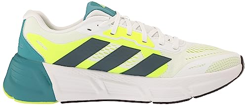 adidas Men's Questar 2 Sneaker, White/Arctic Night/Lucid Lemon, 10