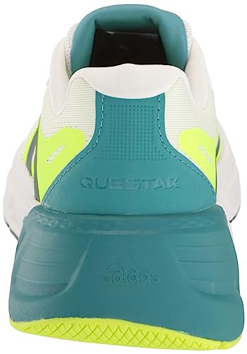 adidas Men's Questar 2 Sneaker, White/Arctic Night/Lucid Lemon, 10