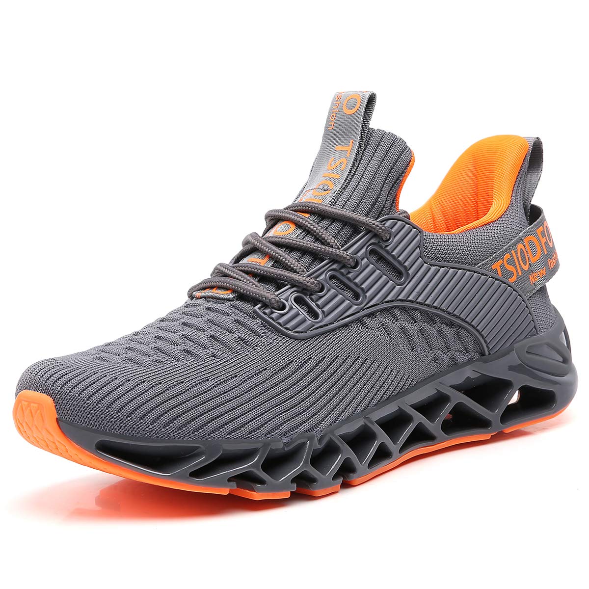Ezkrwxn Men Sport Running Shoes Mesh Breathable Comfort Fashion Casual Tennis Athletic Walking Sneakers Gym Runner Jogging Shoe Grey Size 11.5