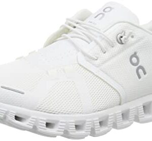 On Men's Cloud 5 Sneakers, All White, 10