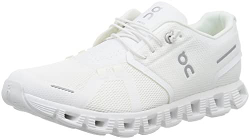 On Men's Cloud 5 Sneakers, All White, 10