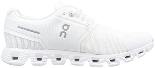 On Men's Cloud 5 Sneakers, All White, 10