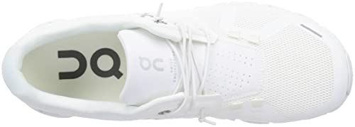 On Men's Cloud 5 Sneakers, All White, 10