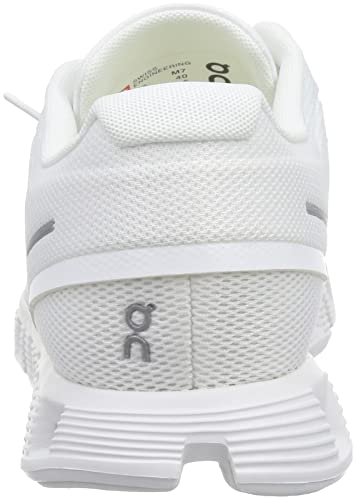 On Men's Cloud 5 Sneakers, All White, 10