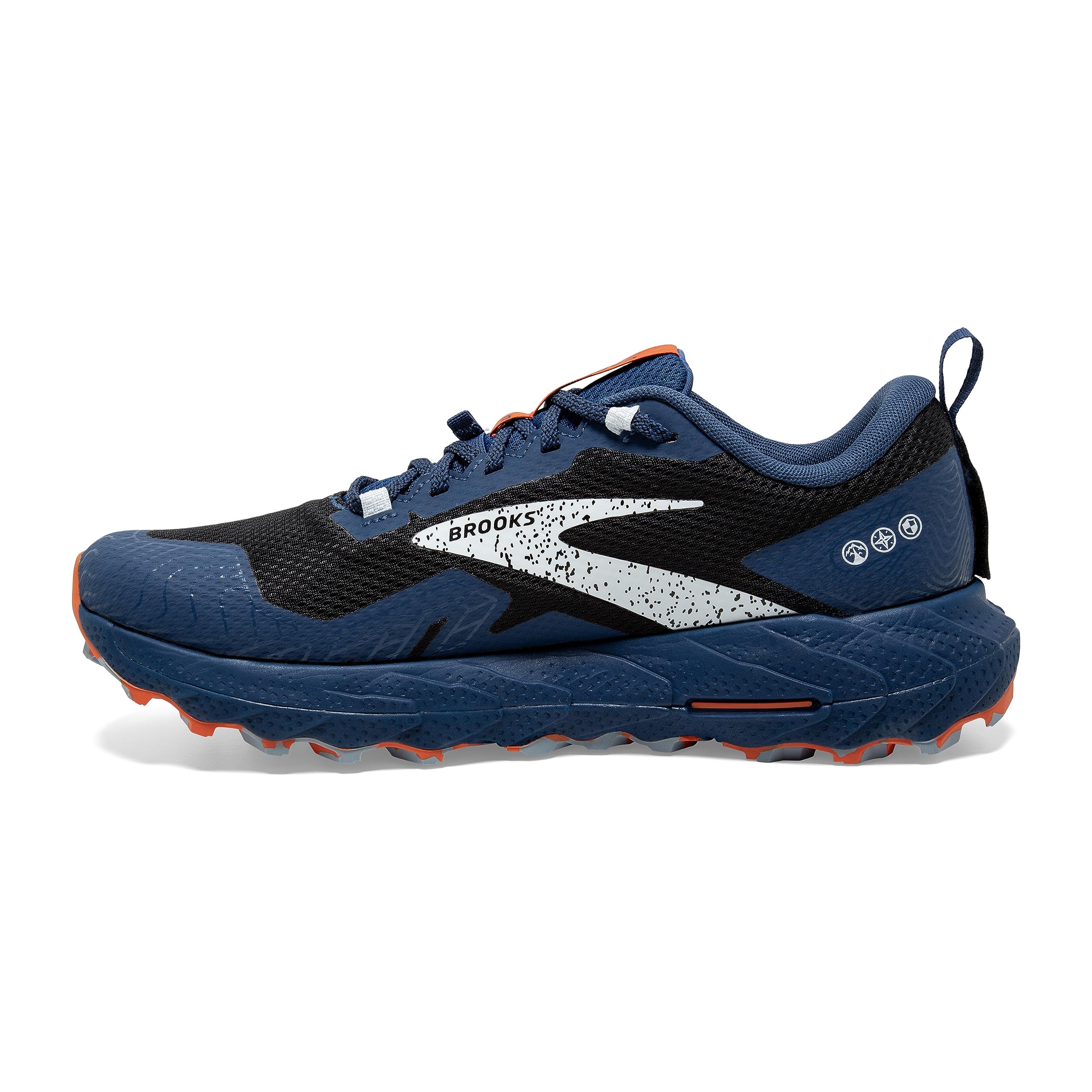 Brooks Men’s Cascadia 17 GTX Waterproof Trail Running Shoe - Black/Blue/Firecracker - 9 Medium