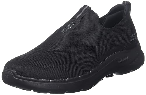 Skechers mens Gowalk 6 - Stretch Fit Slip-on Athletic Performance Walking Shoe, Black, 9 X-Wide US