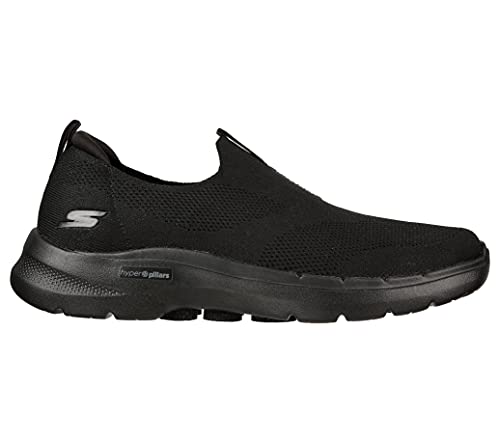 Skechers mens Gowalk 6 - Stretch Fit Slip-on Athletic Performance Walking Shoe, Black, 9 X-Wide US