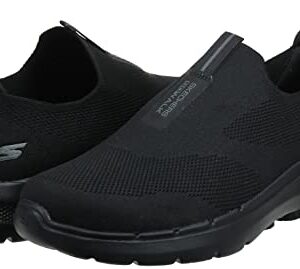 Skechers mens Gowalk 6 - Stretch Fit Slip-on Athletic Performance Walking Shoe, Black, 9 X-Wide US