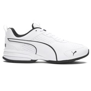 puma mens tazon advance leather running sneakers shoes - white - size 10.5 m