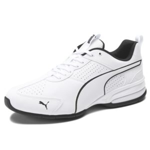 Puma Mens Tazon Advance Leather Running Sneakers Shoes - White - Size 10.5 M