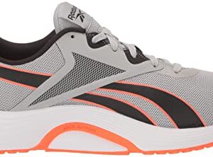 Reebok Men's Lite Plus 3.0 Running Shoe, Pure Grey/Black/Orange Flare, 9