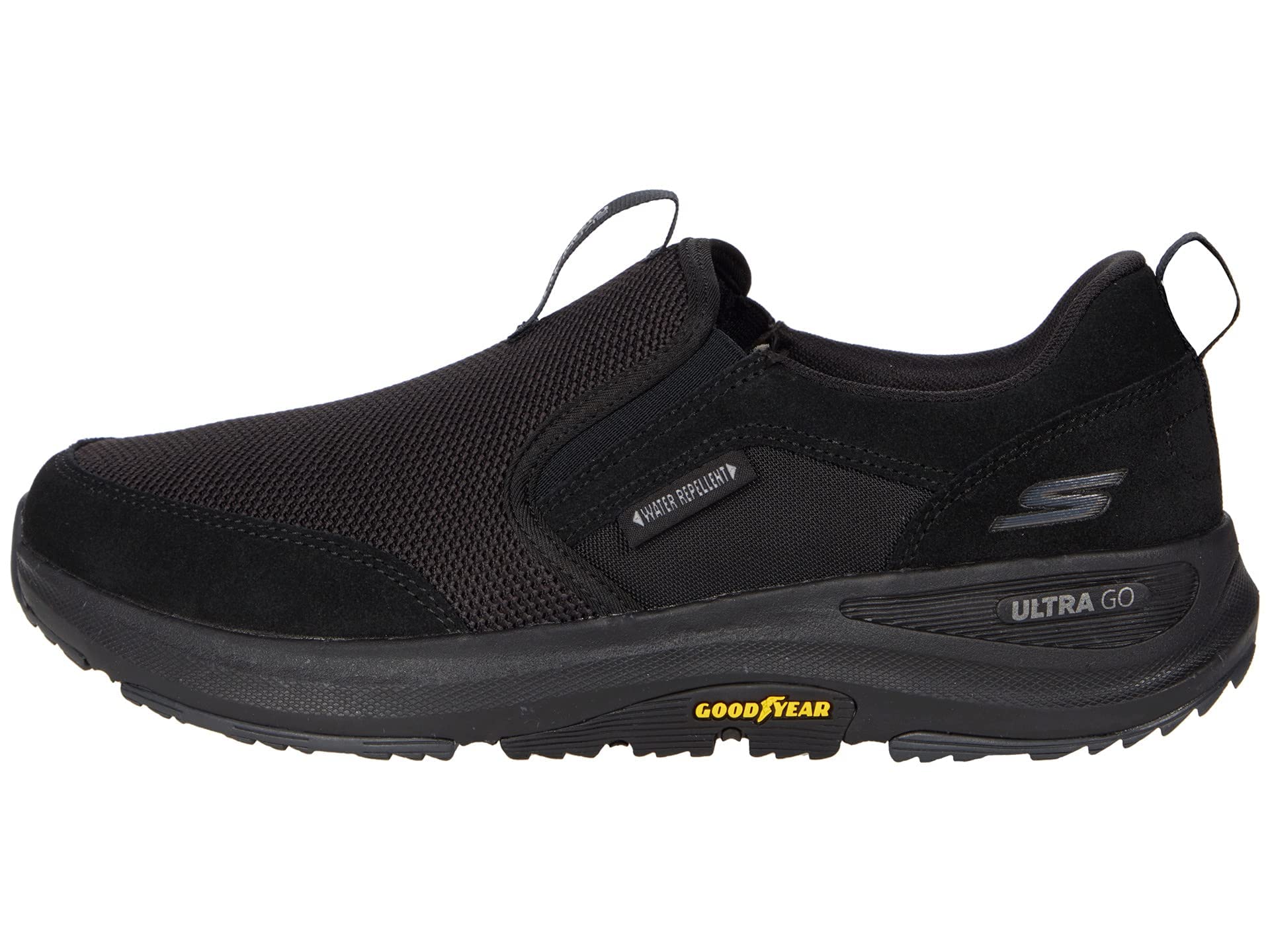 Skechers Men's Go Walk Outdoor-Athletic Slip-On Trail Hiking Shoes with Air Cooled Memory Foam, Black, 10