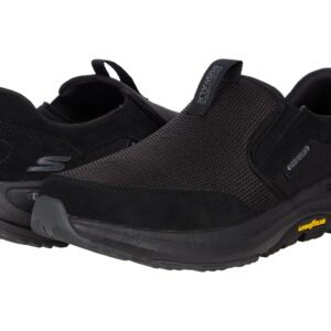 Skechers Men's Go Walk Outdoor-Athletic Slip-On Trail Hiking Shoes with Air Cooled Memory Foam, Black, 10