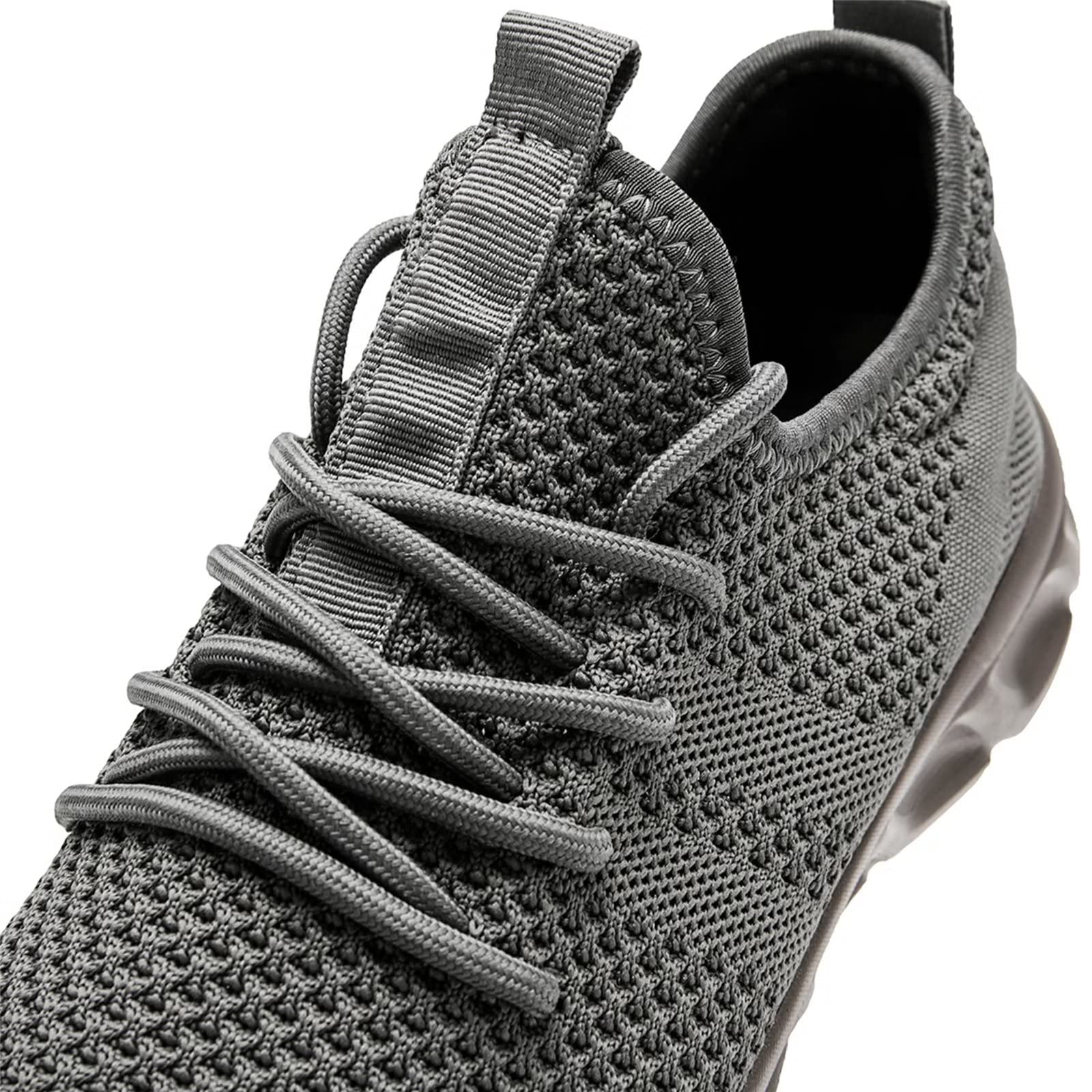 Damyuan Mens Lightweight Athletic Running Walking Gym Shoes Casual Sports Shoes Fashion Sneakers Walking Shoes Dark Grey,9.5