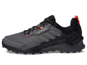 adidas men's terrex ax4 gore-tex hiking sneaker, grey/grey/solar red, 11